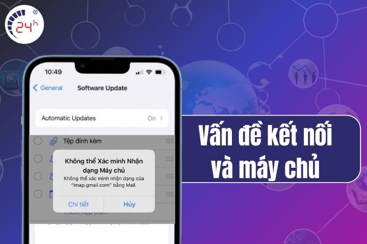 Vấn đề về kết nối mạng và máy chủ Apple có thể gây lỗi khi đăng nhập iCloud.