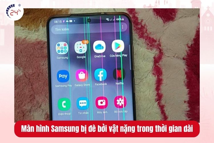 Màn hình bị đè nén bởi vật nặng trong thời gian dài