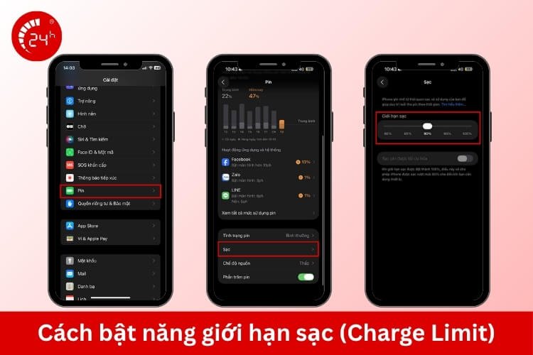 Bật tính năng giới hạn sạc trên iPhone 15 Pro Max