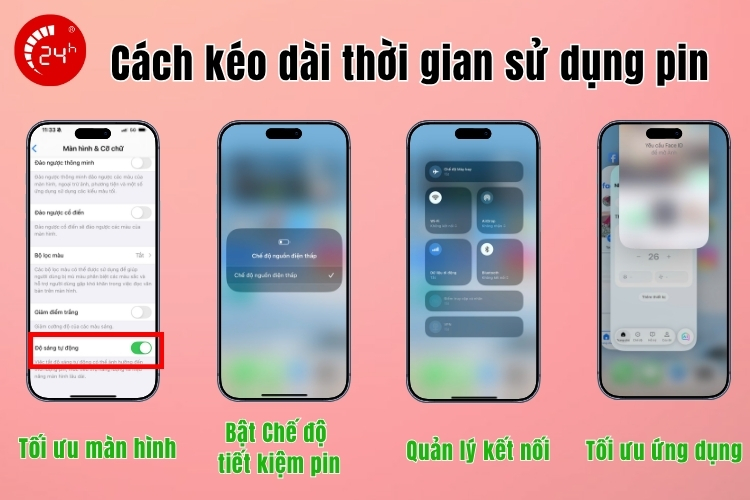 Cách kéo dài thời gian sử dụng pin
