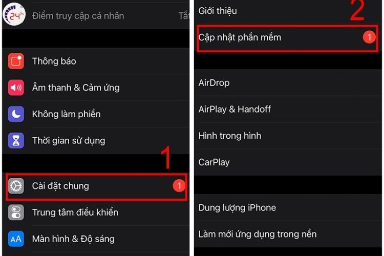 Cập nhật IOS lên phiên bản mới nhất