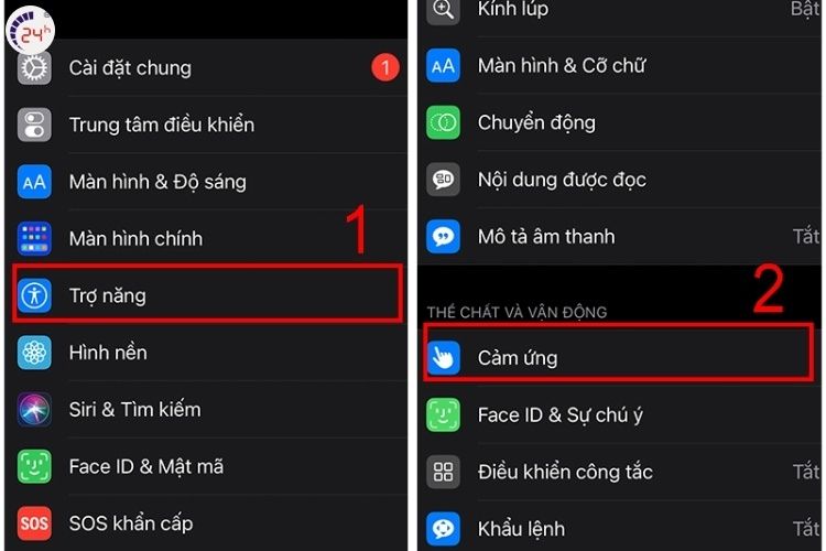 Kiểm tra xem đã bật tính năng Back Tap hay chưa
