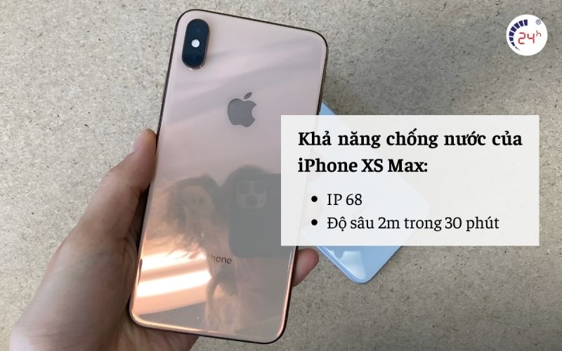 iphone xs max có chống được nước không