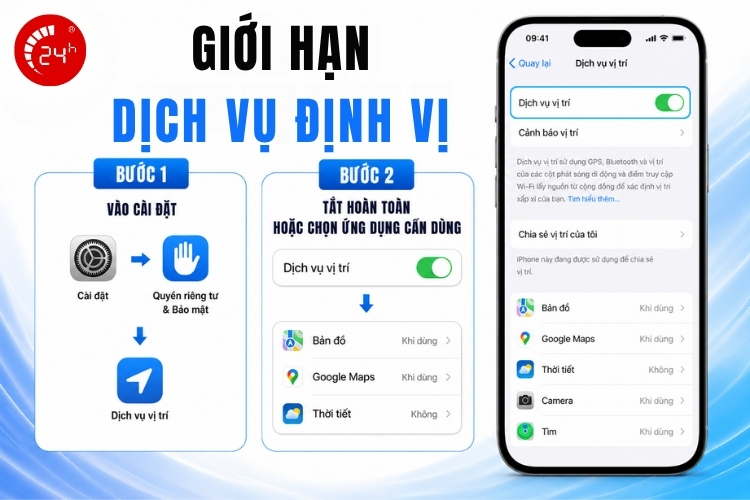 Giới hạn dịch vụ định vị trên iOS 26