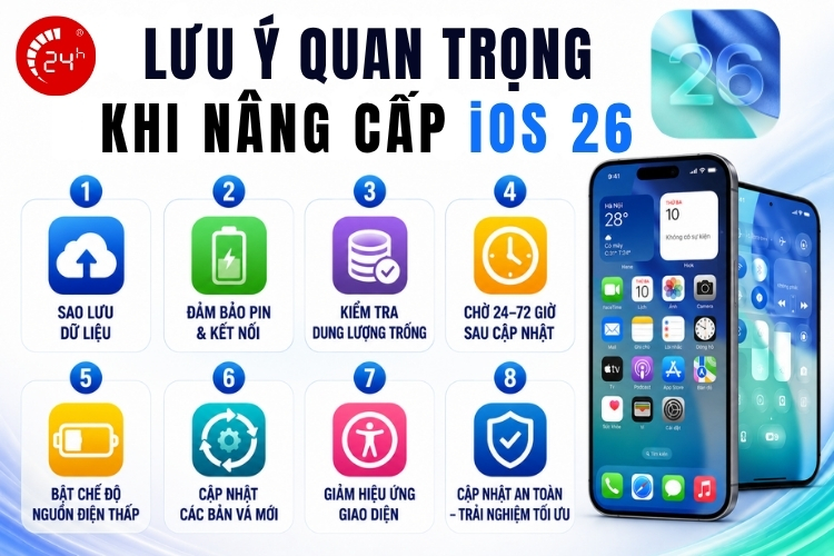 Lưu ý quan trọng khi nâng cấp iOS 26