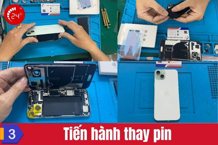 Bước 3 Tiến hành thay pin