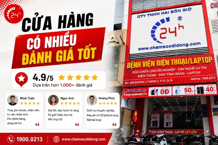 Cửa hàng có nhiều đánh giá tốt