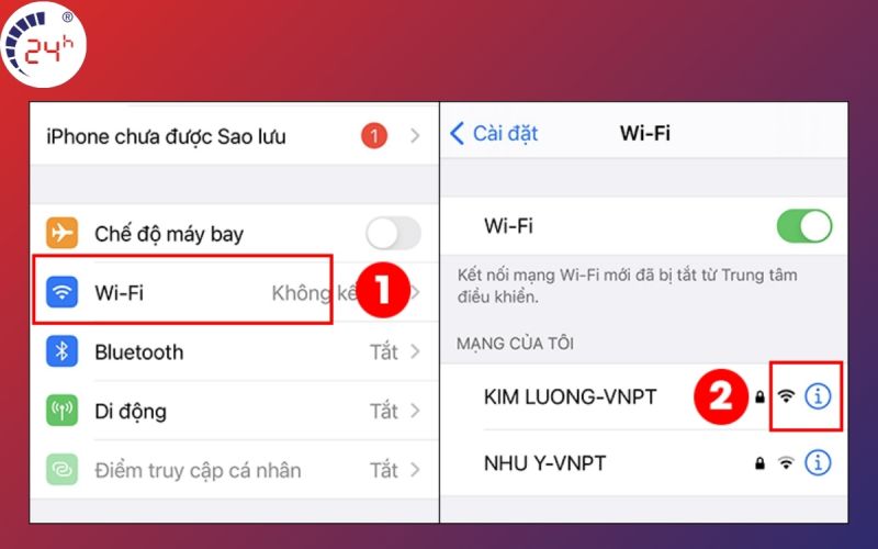 Cach sua iPhone khong ket noi duoc Wifi bang dia chi DNS