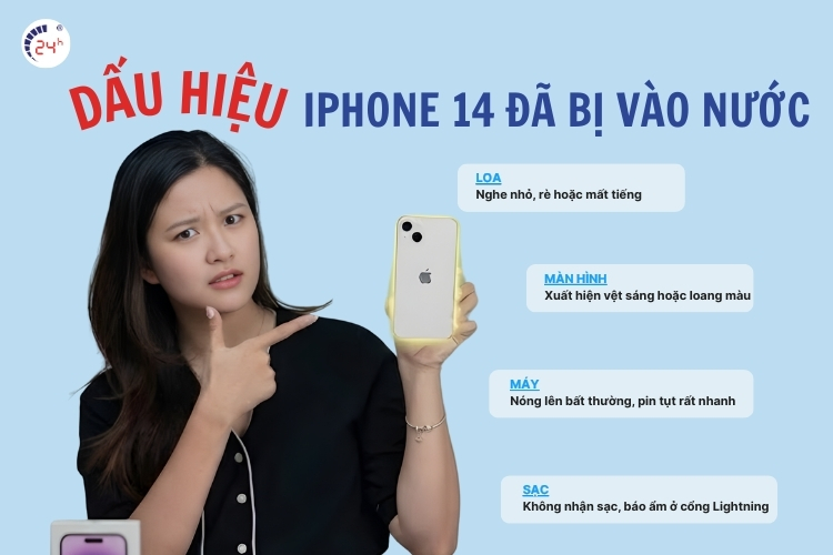 Dấu hiệu iPhone 14 đã bị vào nước