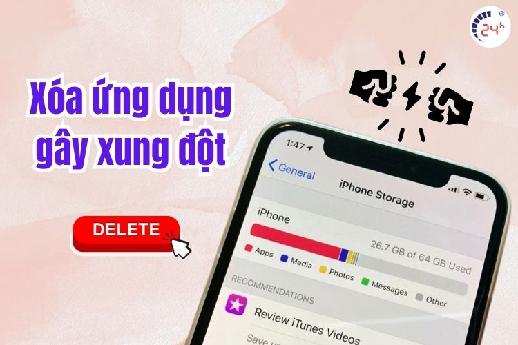 Xóa ứng dụng để tránh lỗi Reset Counter trên iPhone 16