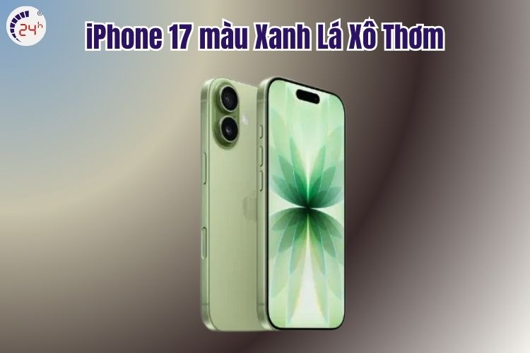 iPhone 17 có mấy màu - màu Xanh Lá Xô Thơm