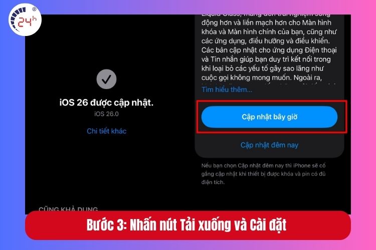 Bước 3: Nhấn nút Tải xuống và Cài đặt