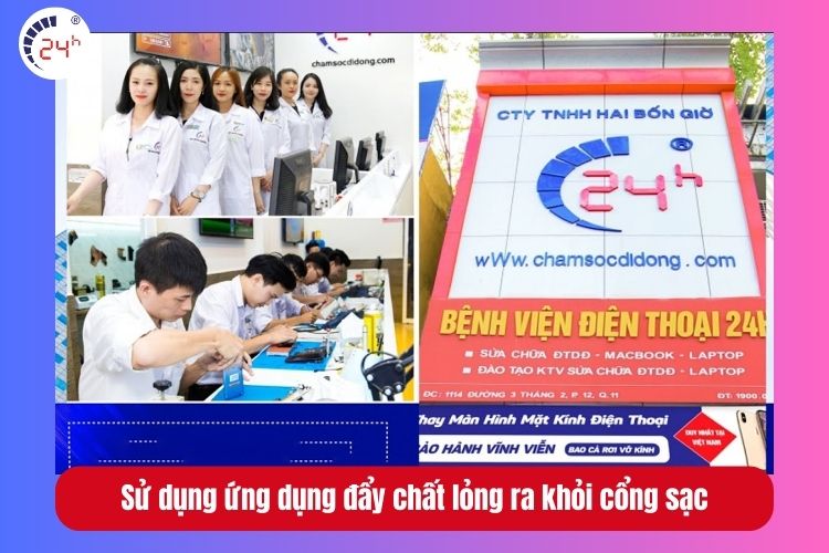 ửa iPhone báo cổng sạc bị ẩm tại trung tâm chamsocdidong.com