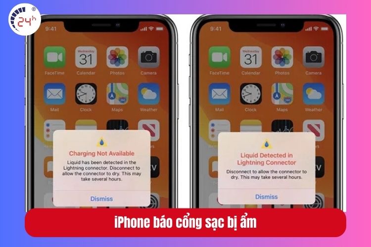 Tình trạng iPhone báo cổng sạc bị ẩm là gì