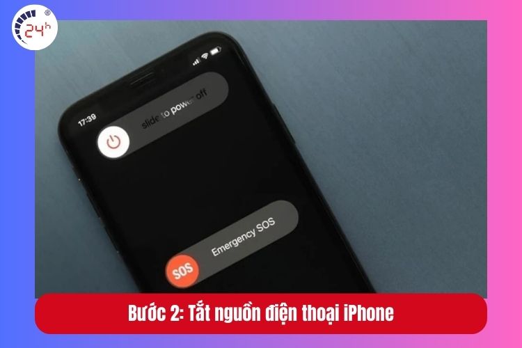 Bước 2: Tắt nguồn điện thoại iPhone