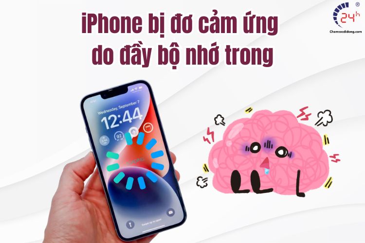 iPhone bị đơ cảm ứng do đầy bộ nhớ