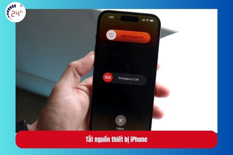 Tắt nguồn thiết bị iPhone