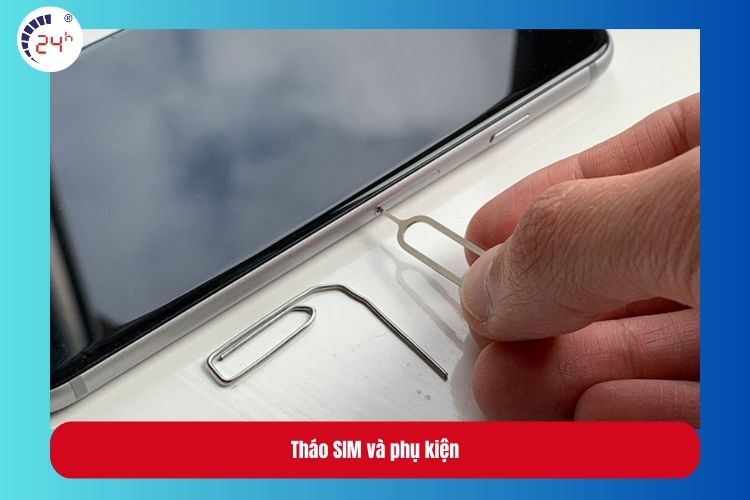 Tháo SIM và phụ kiện của iPhone