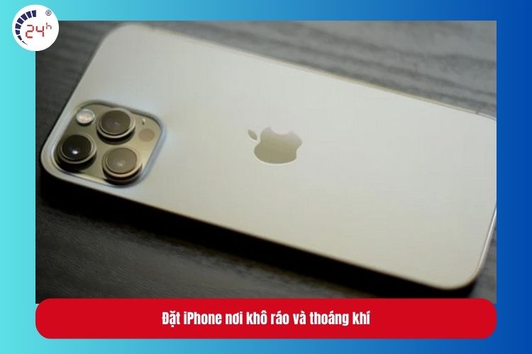 Đặt iPhone nơi khô ráo và thoáng khí