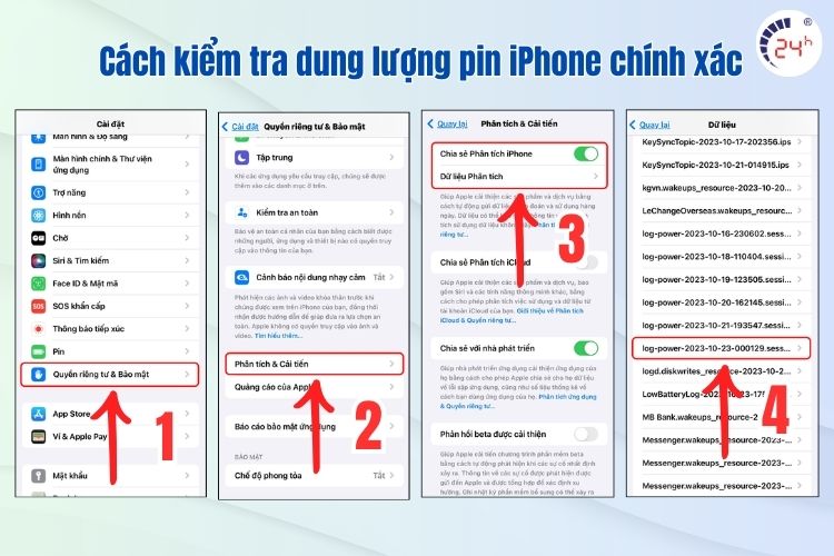 Cách kiểm tra dung lượng pin iPhone chính xác