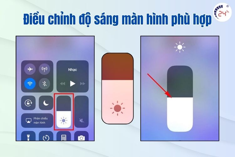 Hạ độ sáng tránh iPhone tụt pin nhanh