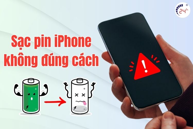 Sạc iPhone không đúng làm pin tụt nhanh