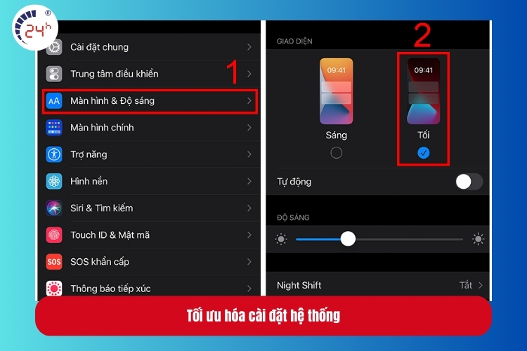 Tối ưu hóa cài đặt hệ thống