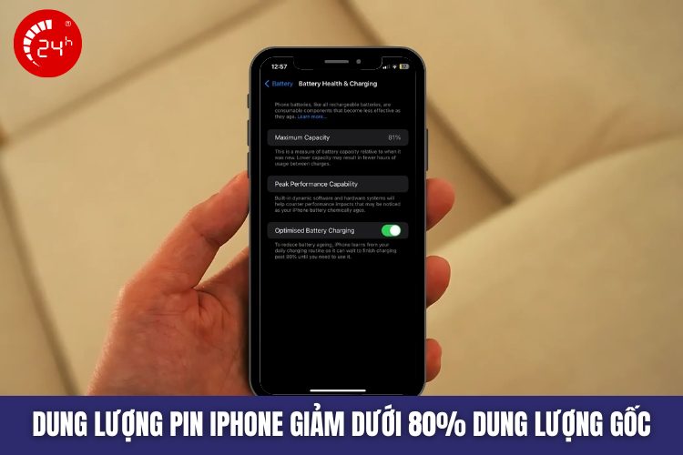 Pin iPhone dưới 80% có sao không
