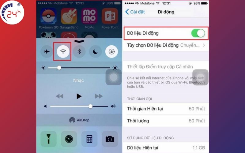 Kiểm tra mạng để sửa Iphone không thể kết nối với App store 