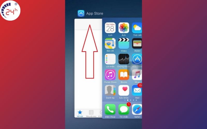 Khởi động lại ứng dụng để sửa lỗi không kết nối được App store trên iPhone