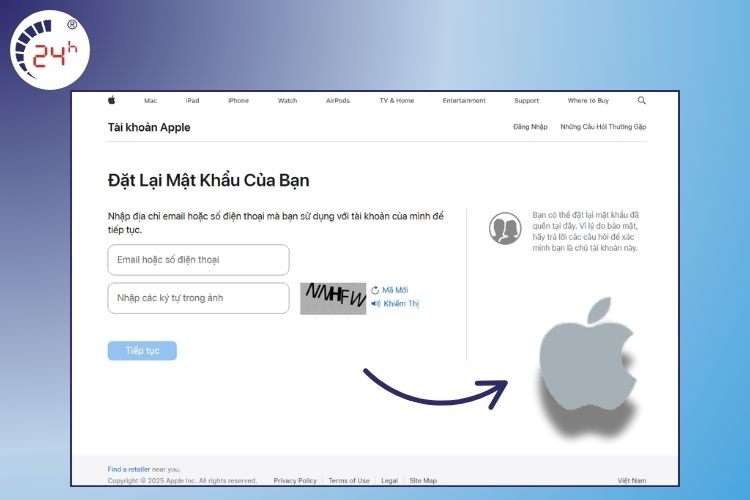 Liên hệ trung tâm hỗ trợ Apple 