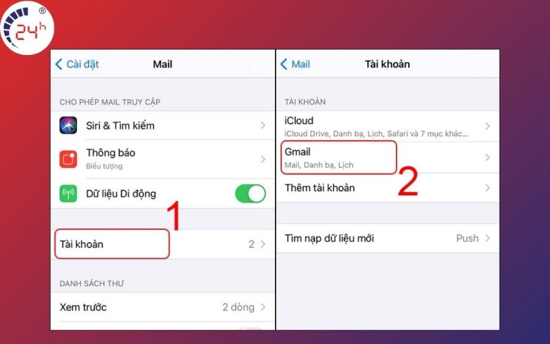 Xóa và đăng nhập lại để xử lý lỗi không đăng nhập được vào Gmail trên iPhone