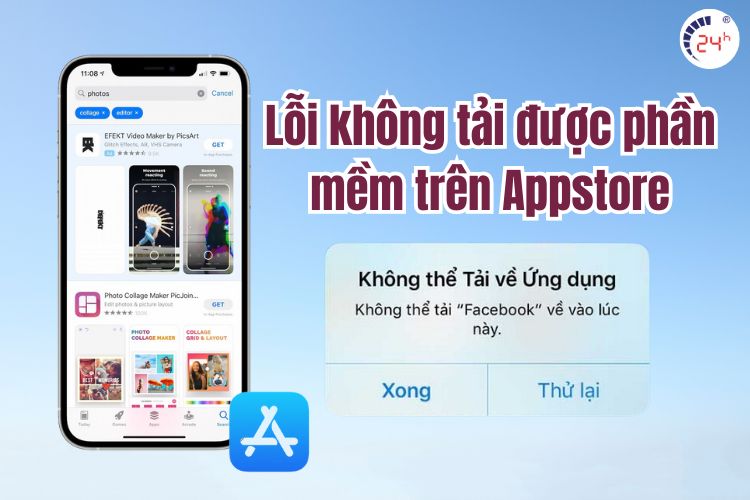 Lỗi iPhone thường gặp không tải được phần mềm