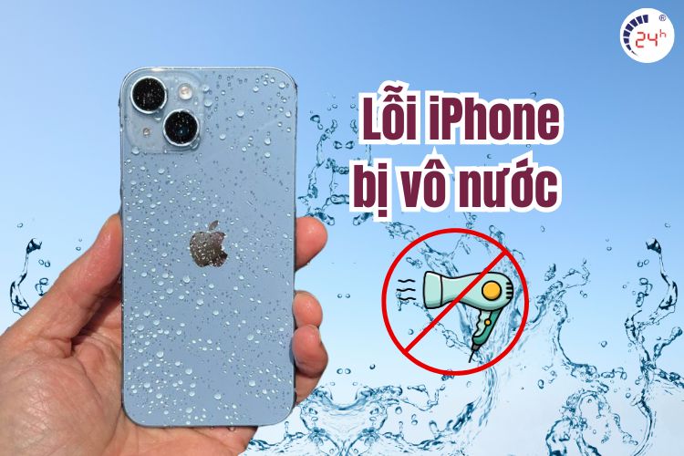 Lỗi thường gặp trên iPhone bị vô nước