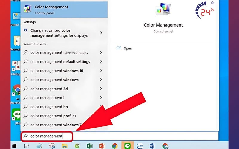 Cách chỉnh màn hình máy tính bị vàng bằng Color Management