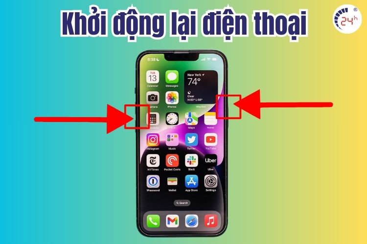 Khởi động lại màn hình điện thoại bị đốm sáng