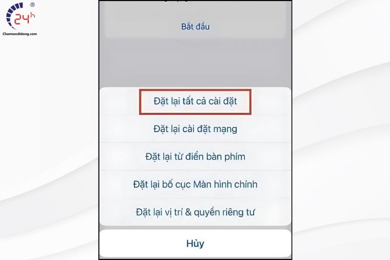 Khôi phục cài đặt gốc điện thoại iPhone không lên màn hình