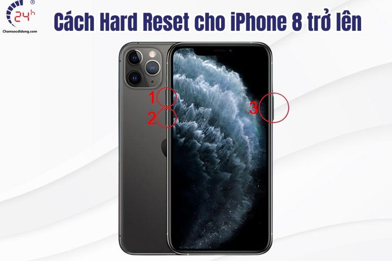 Hard Reset màn hình điện thoại bị đen nhưng vẫn có tiếng iPhone 