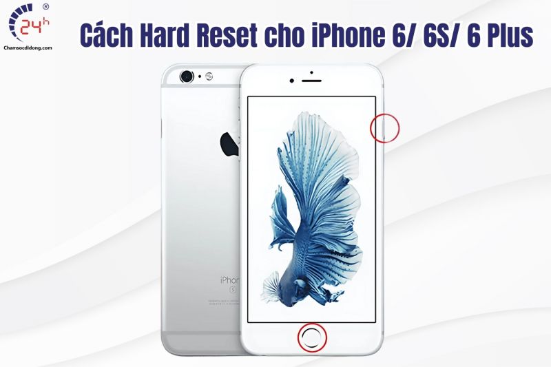 Hard Reset điện thoại bị đen nhưng vẫn có tiếng iPhone 6 trở xuống