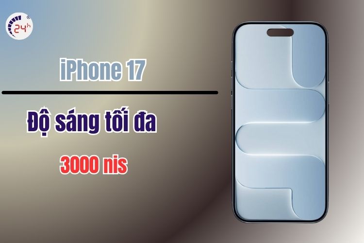 iPhone 17 có độ sáng cực đại lên đến 3000 nits