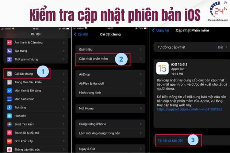 Cập nhật iOS để xử lý màn hình iPhone bị ám hồng