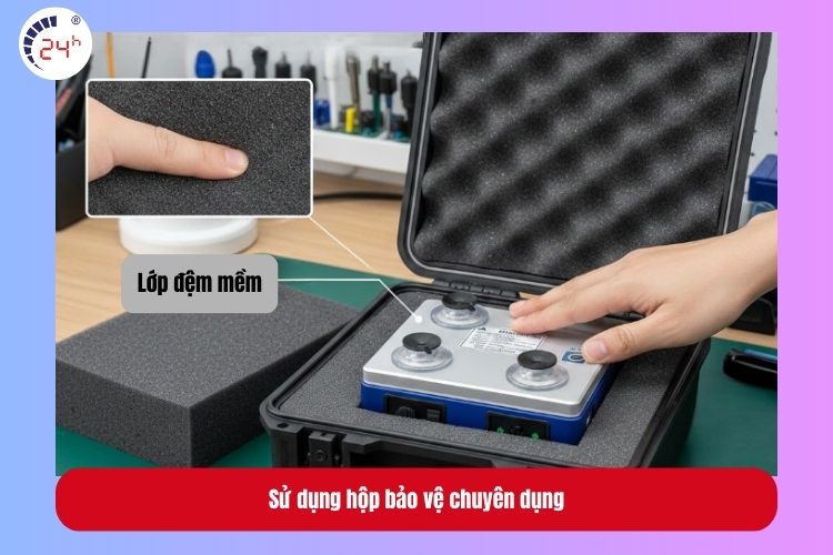 Sử dụng hộp bảo vệ chuyên dụng cho máy tách kính lưng