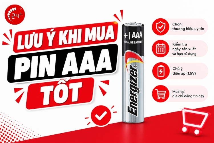 Lưu ý khi mua pin AAA tốt