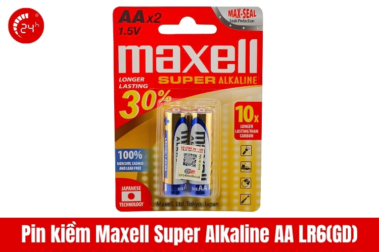 Pin kiềm Maxell Super Alkaline AA LR6(GD)