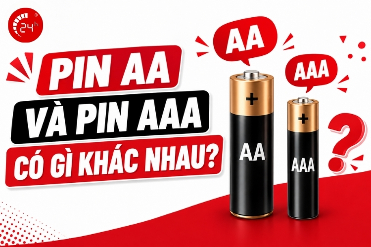 Pin AA và pin AAA khác nhau gì