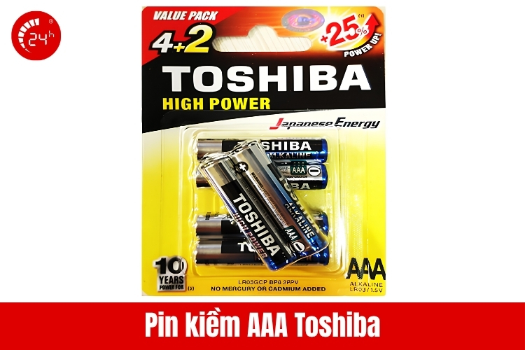 Pin kiềm AAA Toshiba