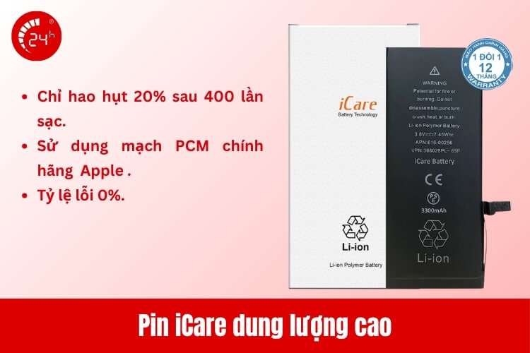 Pin dung lượng cao iCare