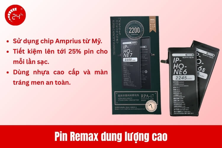 Pin dung lượng cao Remax