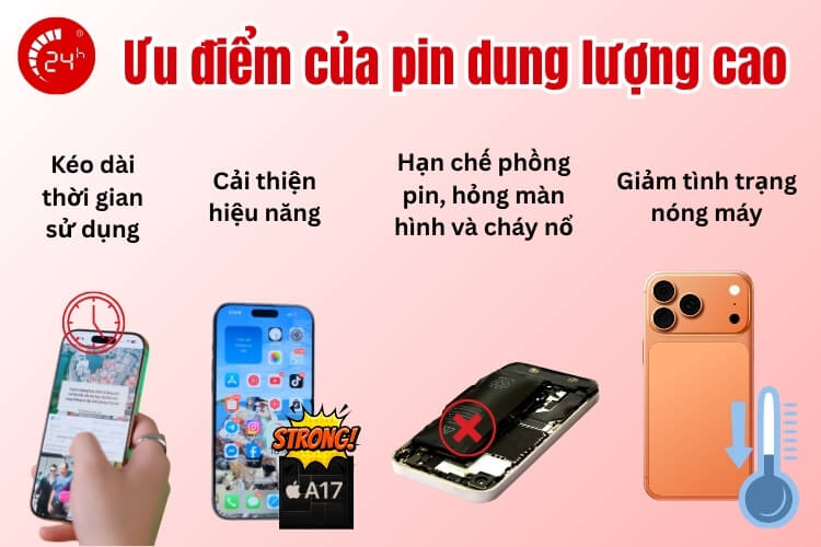 Ưu điểm của pin dung lượng cao