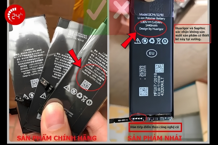 Phân biệt pin EU chính hãng và hàng fake